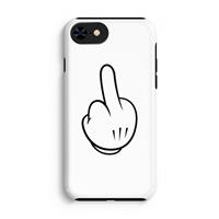 CaseCompany Middle finger white: iPhone 7 Tough Case