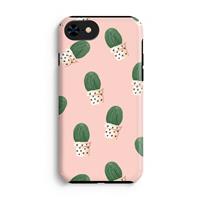 CaseCompany Cactusprint roze: iPhone 7 Tough Case