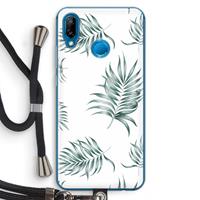 CaseCompany Simple leaves: Huawei P20 Lite Transparant Hoesje met koord