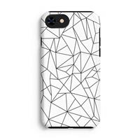 CaseCompany Geometrische lijnen zwart: iPhone 7 Tough Case