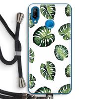 CaseCompany Tropische bladeren: Huawei P20 Lite Transparant Hoesje met koord