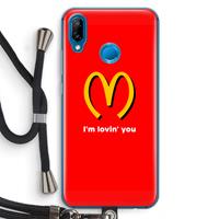 CaseCompany I'm lovin' you: Huawei P20 Lite Transparant Hoesje met koord