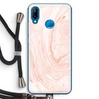 CaseCompany Peach bath: Huawei P20 Lite Transparant Hoesje met koord