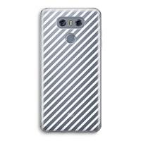 CaseCompany Strepen zwart-wit: LG G6 Transparant Hoesje