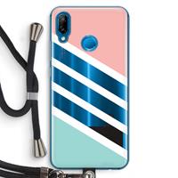 CaseCompany Strepen pastel: Huawei P20 Lite Transparant Hoesje met koord