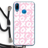 CaseCompany XOXO: Huawei P20 Lite Transparant Hoesje met koord