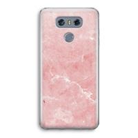 CaseCompany Roze marmer: LG G6 Transparant Hoesje