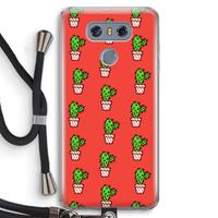 CaseCompany Mini cactus: LG G6 Transparant Hoesje met koord