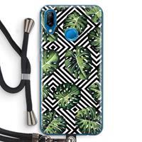 CaseCompany Geometrische jungle: Huawei P20 Lite Transparant Hoesje met koord