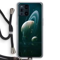 CaseCompany Mercurius: Oppo Find X3 Pro Transparant Hoesje met koord