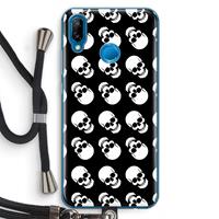 CaseCompany Musketon Skulls: Huawei P20 Lite Transparant Hoesje met koord