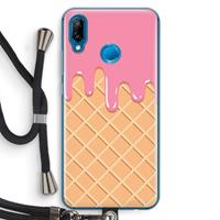 CaseCompany Ice cream: Huawei P20 Lite Transparant Hoesje met koord