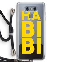 CaseCompany Habibi Blue: LG G6 Transparant Hoesje met koord