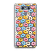 CaseCompany Pink donuts: LG G6 Transparant Hoesje