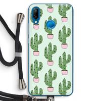 CaseCompany Cactus Lover: Huawei P20 Lite Transparant Hoesje met koord