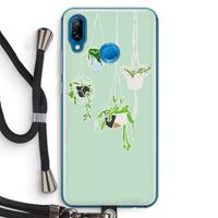 CaseCompany Hang In There: Huawei P20 Lite Transparant Hoesje met koord