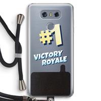 CaseCompany Victory Royale: LG G6 Transparant Hoesje met koord