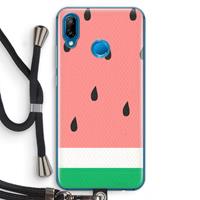 CaseCompany Watermeloen: Huawei P20 Lite Transparant Hoesje met koord