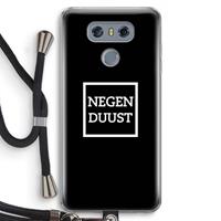 CaseCompany Negenduust black: LG G6 Transparant Hoesje met koord