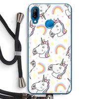 CaseCompany Rainbow Unicorn: Huawei P20 Lite Transparant Hoesje met koord