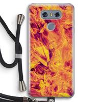 CaseCompany Eternal Fire: LG G6 Transparant Hoesje met koord