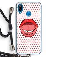 CaseCompany Yolo Denise: Huawei P20 Lite Transparant Hoesje met koord