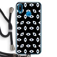 CaseCompany Eyes pattern: Huawei P20 Lite Transparant Hoesje met koord