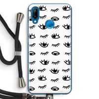 CaseCompany Eye pattern #2: Huawei P20 Lite Transparant Hoesje met koord