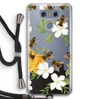 CaseCompany No flowers without bees: LG G6 Transparant Hoesje met koord