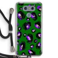 CaseCompany Green Cheetah: LG G6 Transparant Hoesje met koord