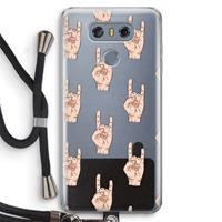 CaseCompany Rock: LG G6 Transparant Hoesje met koord