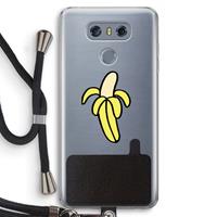 CaseCompany Banana: LG G6 Transparant Hoesje met koord