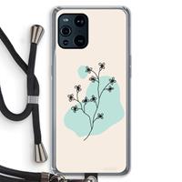 CaseCompany Love your petals: Oppo Find X3 Pro Transparant Hoesje met koord