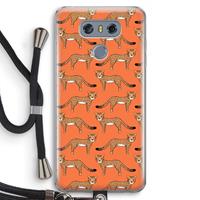 CaseCompany Cheetah: LG G6 Transparant Hoesje met koord