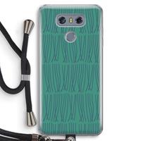 CaseCompany Swirls: LG G6 Transparant Hoesje met koord