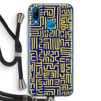 CaseCompany Majorelle Blue Print: Huawei P20 Lite Transparant Hoesje met koord