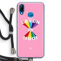 CaseCompany Het Leven Is Mooi: Huawei P20 Lite Transparant Hoesje met koord