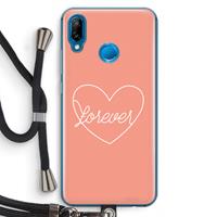 CaseCompany Forever heart: Huawei P20 Lite Transparant Hoesje met koord