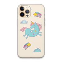 CaseCompany Vliegende eenhoorn: iPhone 13 Pro Max Transparant Hoesje