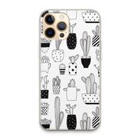 CaseCompany Cactusmotief: iPhone 13 Pro Max Transparant Hoesje