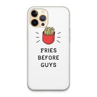 CaseCompany Fries before guys: iPhone 13 Pro Max Transparant Hoesje