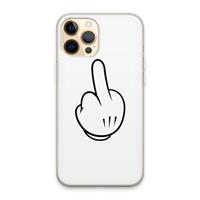 CaseCompany Middle finger white: iPhone 13 Pro Max Transparant Hoesje