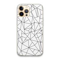 CaseCompany Geometrische lijnen zwart: iPhone 13 Pro Max Transparant Hoesje