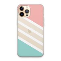 CaseCompany Strepen pastel: iPhone 13 Pro Max Transparant Hoesje