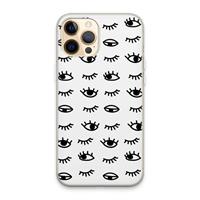 CaseCompany Eye pattern #2: iPhone 13 Pro Max Transparant Hoesje