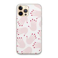 CaseCompany Hands pink: iPhone 13 Pro Max Transparant Hoesje
