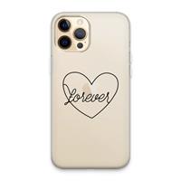 CaseCompany Forever heart black: iPhone 13 Pro Max Transparant Hoesje