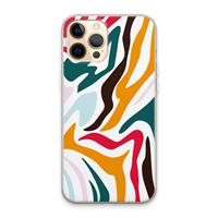 CaseCompany Colored Zebra: iPhone 13 Pro Max Transparant Hoesje