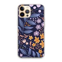 CaseCompany Flowers with blue leaves: iPhone 13 Pro Max Transparant Hoesje