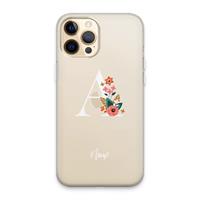 CaseCompany Pink Bouquet: iPhone 13 Pro Max Transparant Hoesje